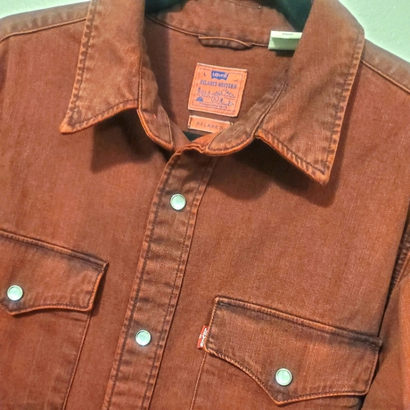 Levi's Western Pearl Snap Jacket Nirvana Print Upcycle - Picture 5 of 16